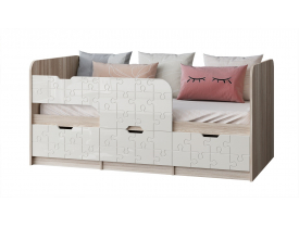 Белый глянец / Ясень шимо светлый (левый)