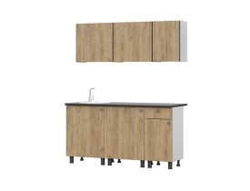 Белый/Дуб Золотой/Чёрный