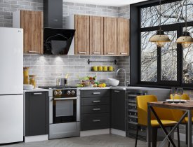 Дуб крафт табачный + низ Графит