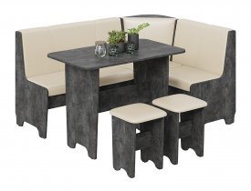 Ателье темный/Экокожа бежевая SL