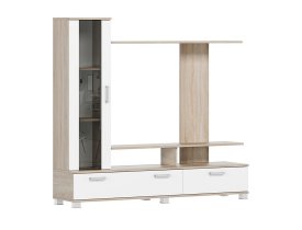 Дуб сонома светлый / Белый гладкий