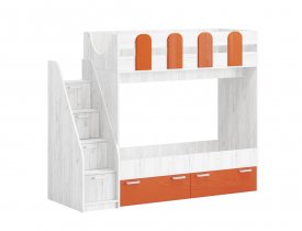 Апельсин металлик / Дуб Крафт белый