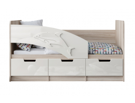 Белый глянец / Ясень шимо светлый (левый)