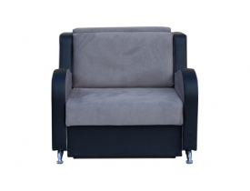 Форест серый (микровелюр) / Черный кожзам