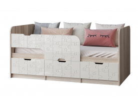 Белый глянец / Ясень шимо светлый (левый)