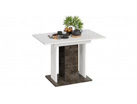 Стекло белый глянец / Ателье темный, Белый